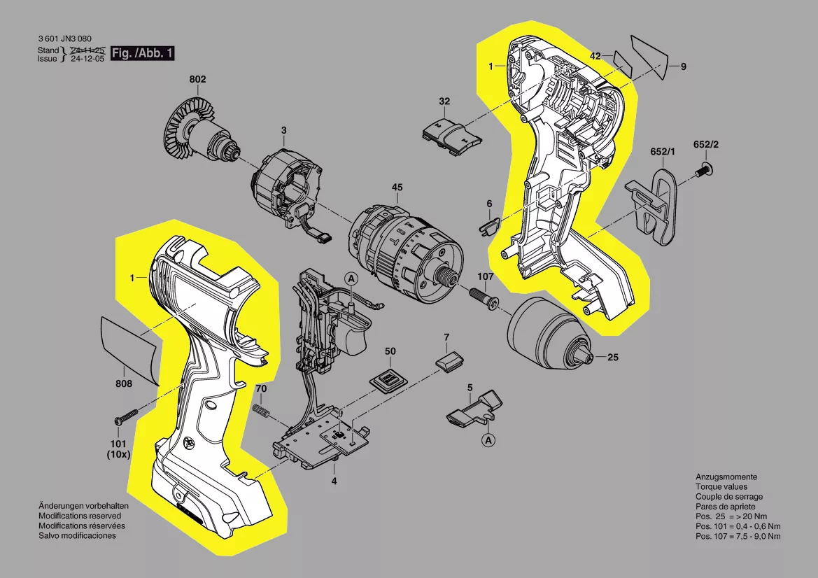 Coquille / boitier moteur réf. 1 605 806 6X1 Bosch